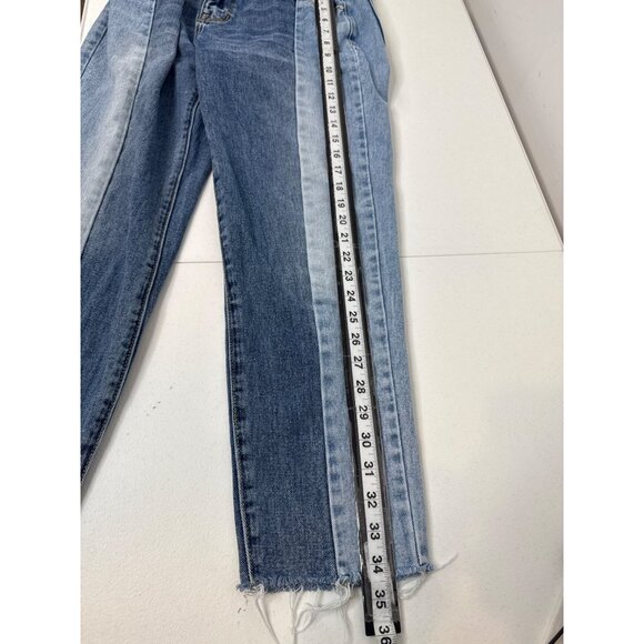 PacSun Women’s Vintage Icon Two Tone Jeans Size 27 Skinny Raw Hem - Picture 7 of 9